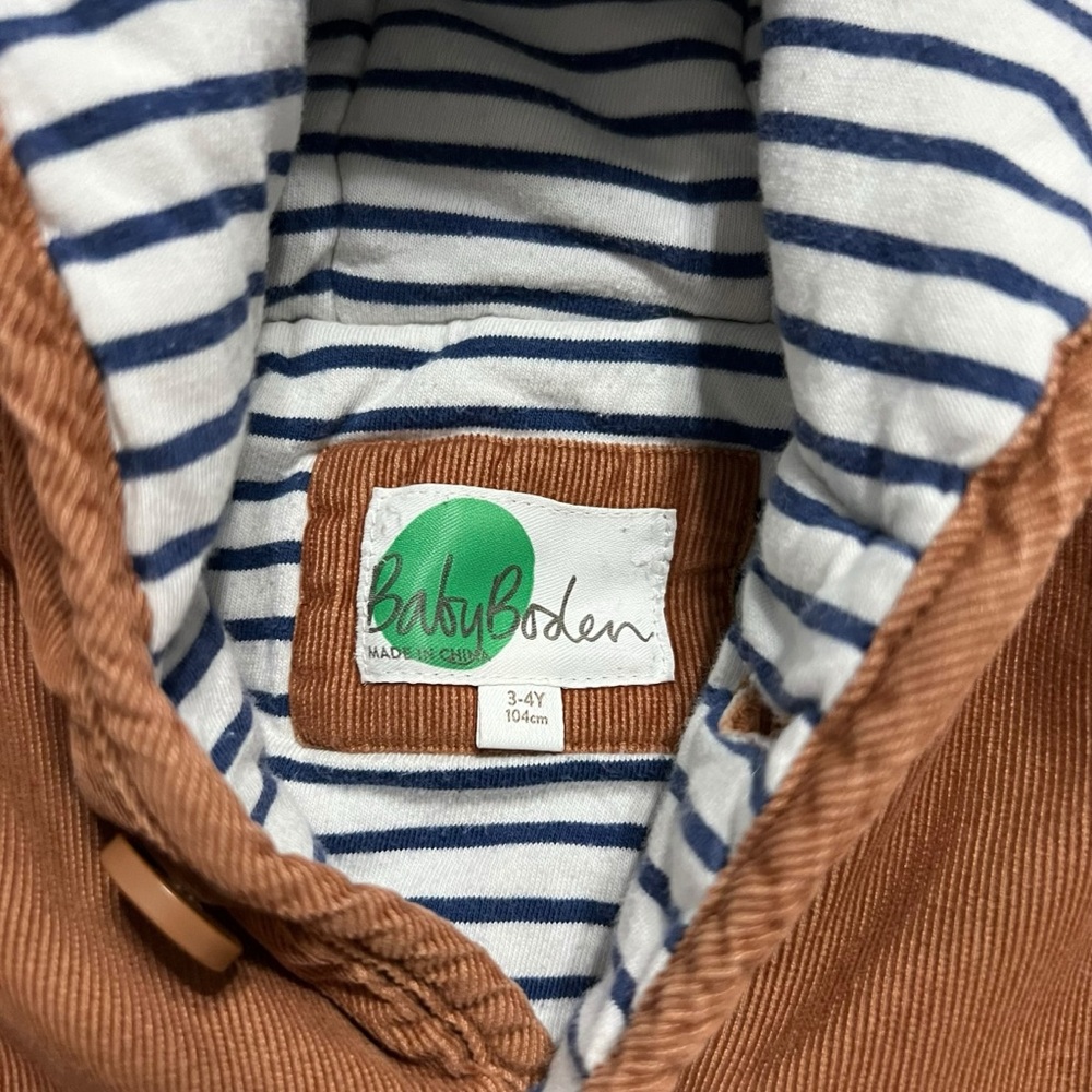 Baby Boden 3-4Y Sprout Dog Appliqué Cord Jacket in Butterscotch - Picture 4 of 4